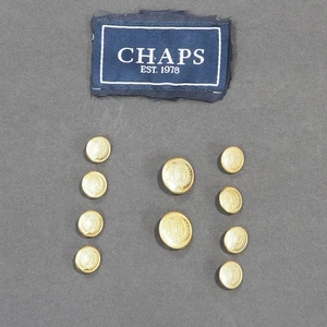 CHAPS Crest goldfarbene Schaft Metallknöpfe Set 10 Ersatz Nähzubehör - Bild 1 von 4