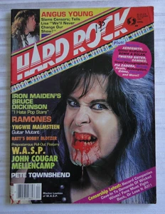 Vintage Magazine Hard Rock April 1986 W.A.S.P. Iron Maiden Ramones Townshend 158 - Foto 1 di 18