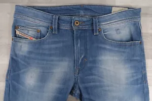 Jeans Diesel THAVAR elásticos ajustados azules para hombre W33 L34 lavado 0855G - Imagen 1 de 14