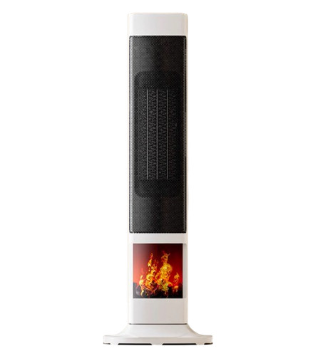 Electric PTC Tower Heater with Remote & Simulated Flame