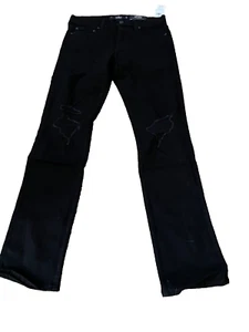 Men's Hollister Slim, Straight , Stretch, Ripped, Black Jeans Size 30x34 NWT - Picture 1 of 3
