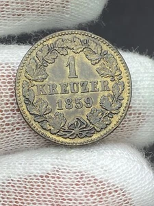 1859 German States NASSAU 1 Kreuzer AU - Picture 1 of 4