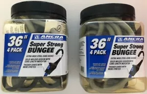 Ancra 95710 Corde Elastiche Super Forte, Grigio, Confezione da 4, 36" 2 Confezioni (8 Elastici) - Foto 1 di 1