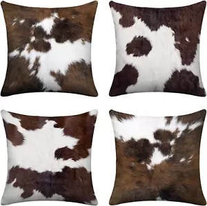 Cow Print Decorative Throw Pillow Covers Cowhide Accent Printing Couch Pillows - Picture 1 of 12