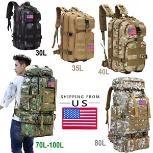 30L-120L Tactical Military Backpack Waterproof Rucksack Hiking Laptop Backpack - Picture 1 of 67