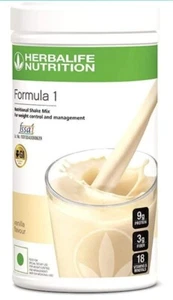 2 x Herbalife Formula Healthy Meal shake Vanilla F Protein Drink Mix ship USPS - Picture 1 of 8
