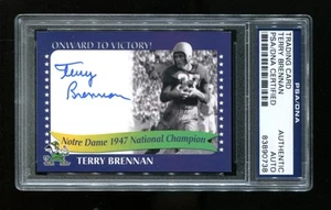 Terry Brennan Signed 2003 TK Legacy Card Autographed Notre Dame PSA/DNA 83890738 - Picture 1 of 1