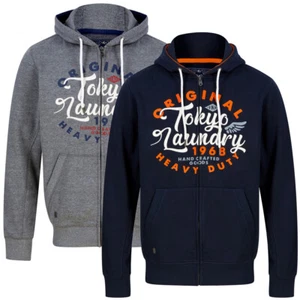 Tokyo Laundry Men's Hoodie Vintage Retro Graphic Print Hooded Top Hoody Sweater - Picture 1 of 7