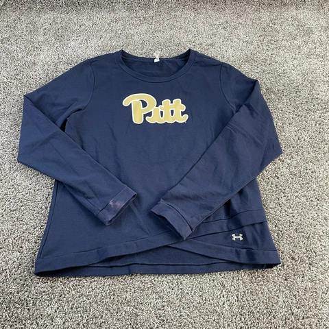 Pitt Panthers Sweater Womens Extra Large Blue Yellow Sweatshirt Under Armour Cover