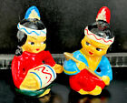 Vintage Native American Indian Salt And Pepper shakers made in Japan