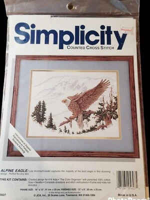 Simplicity Contado Punto de Cruz Águila Alpina Águila Calva Lee Kromschroeder Nuevo Foto 1 de 2