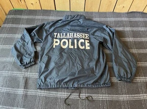 Giacca frangivento vintage Auburn Sportswear da uomo M foderata blu police made in USA - Foto 1 di 19