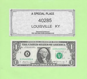 POSTLEITZAHL '40285' .. LOUISVILLE, KENTUCKY .. 1969B ..UNCIRC $ 1 A 00 40285 0 A - Bild 1 von 1