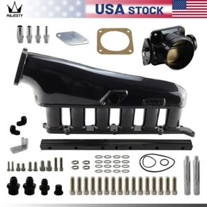 Intake Manifold Kit Throttle Body 90mm Fuel Rail For Toyota Supra Chaser 2JZ-GE - Picture 1 of 11