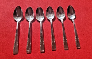6 Rogers Oneida 'Proposal' Demitasse Espresso 4 1/2" spoons - Picture 1 of 6
