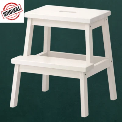 I-K-E-A BEKVÄM Hocker weiß Massivholz Tritthocker Stufenhocker 50cm Stufe neu - Bild 1 von 4