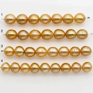 Goldene Südseeperlen 12-13 mm, Farbe natur gold oder champagnerfarben, für Schmuck M - Bild 1 von 8