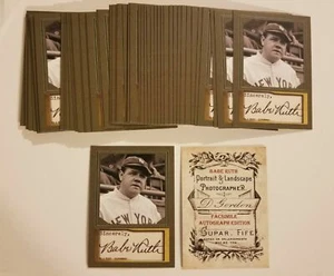 (1) Tarjeta personalizada autógrafo facsímil estudio fotografía BABE RUTH - Imagen 1 de 2