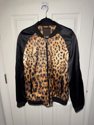 Zara Man Leopard Satin Bomber Jacket  - Image 1 of 4
