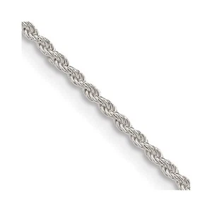 Collar de cadena de cuerda maciza de plata de ley de 1,5 mm 26" para mujer 4,55 gm - Imagen 1 de 4