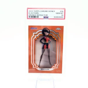 2024 Disney Topps Chrome Elastigirl Orange 15/25 PSA 10 Pop 3 - Picture 1 of 5