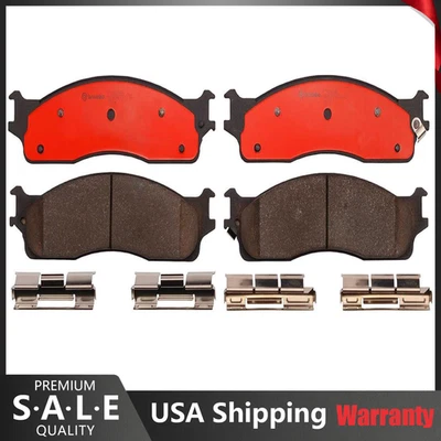 Kit de pastillas de freno de disco cerámicas delanteras Brembo NAO P18008N para Dodge Ram 1500 2500 3500 Foto 1 de 3