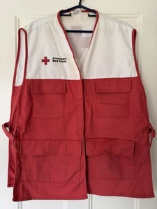Vintage American Red Cross Disaster Relief Vest Adult Size Large Hanover Uniform - Picture 1 of 4