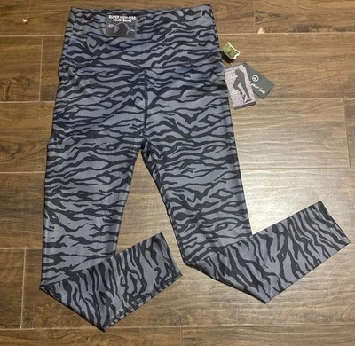 Леггинсы Embrace Your Love серые с принтом зебра на лодыжке размер средний новые с ценниками - Изображение 1 из 4