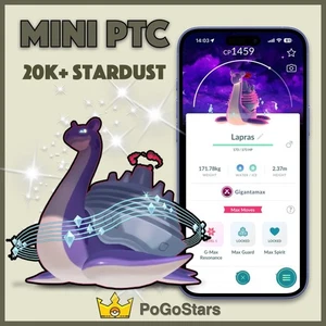 Pokémon PTC Go - Gigantamax Shiny Lapras✨Dark Skies Background✨ - Picture 1 of 1