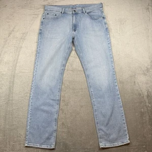 Mott And Bow Jeans Men’s 37x30 Blue Denim Straight Hubert Preppy Casual - Picture 1 of 11