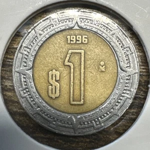 Mexiko 1996 1 Peso KM-603 Bimetall - US-Verkäufer - Umlaufmünze 52 - Bild 1 von 2