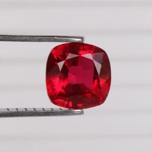 Red Ruby Blood 5.90 Ct. Square Cut Mozambique Amazing RARE Loose Gemstone - Picture 1 of 7