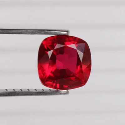 Red Ruby Blood 5.90 Ct. Square Cut Mozambique Amazing RARE Loose Gemstone - Image 1 of 4