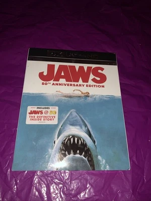 Jaws: 50th Anniversary Edtn. (4K UHD + Blu-ray + Digital, 2025) NEW w/ Slipcover Foto 1 de 4