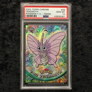 Topps Chrome Pokemon Venomoth Tekno PSA 10 POP 6 2000 Karten Cards Sammlung - Picture 1 of 2