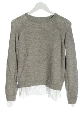 MINIMUM Rundhalspullover Damen Pullover Gr. DE 36 hellgrau Casual-Look - Bild 1 von 4