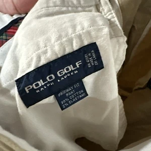 Polo Golf Ralph Lauren Fairway Hose Plissee Herren Größe 38x30 Beige Khaki - Bild 1 von 8