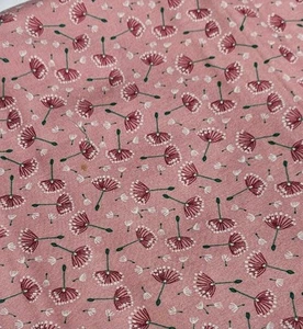 Riverwoods Collection Fabrics Cotton Pink Mauve Dandelion Seed Print 2 Yd x 44" - Imagen 1 de 1