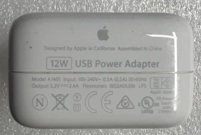 OEM Genuine Original Apple 12W Power ADAPTER - Image 1 of 3
