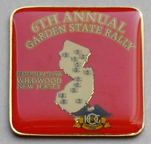 HARLEY HOG H.O.G. STATE RALLY VEST PIN NEW JERSEY 1995 - Picture 1 of 1
