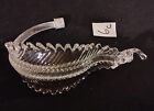 Vintage Hand Blown Murano Italy Clear Glass Leaf 180mm Chandelier Spare Parts 6c