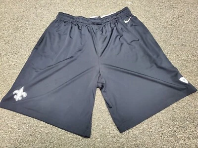 Nike Men's New Orleans Saints Dri Fit Shorts Black Size Xlarge player used - Image 1 of 4