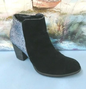 Wanted Womens Size 8 Black Heels Suede Ankle Boots - Picture 1 of 10