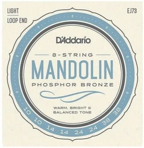 D'Addario EJ73 Mandolin Phosphor Bronze strings medium 10-38. loop end - Picture 1 of 2