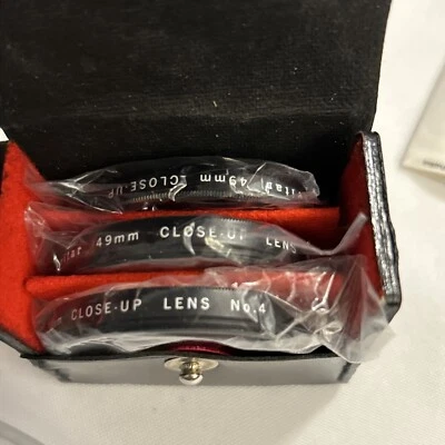 Juego De Colección De 3 Filtros De Lente De Cámara Vivitar 49mm Primer Plano #1,2,4 Color-Halo con Estuche Foto 1 de 4