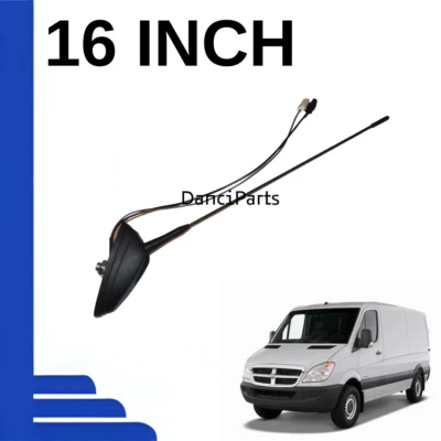 16" Black Replacement Antenna Mast AM/FM For Dodge Sprinter 3500 (2007-2009) - Image 1 of 3