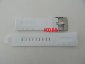 Genuine ORIGINAL DIESEL DZT 1015 WHITE RUBBER Strap Band  24mm - Picture 1 of 4