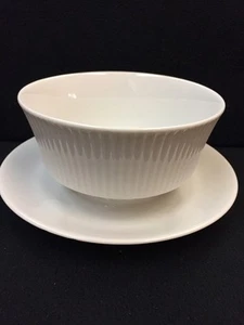PLATO DE BARCO DE SALSA Mediados de siglo ALEMANIA Eschenbach Baviera Tazón Blanco Acanalado DE COLECCIÓN - Imagen 1 de 5