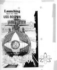 Original Art USS Boston SSN-703 Launching 1980 General Dynamics Submarine