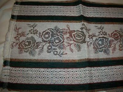  TAPESTRY / UPHOLSTERY  FABRIC 1 PIECE 1/2 YARD FLORAL MULTICOLOR NEW  - Image 1 of 3